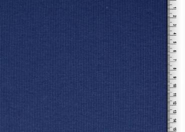 50 cm Reststück Bündchenstoff Grobripp Jeansblau